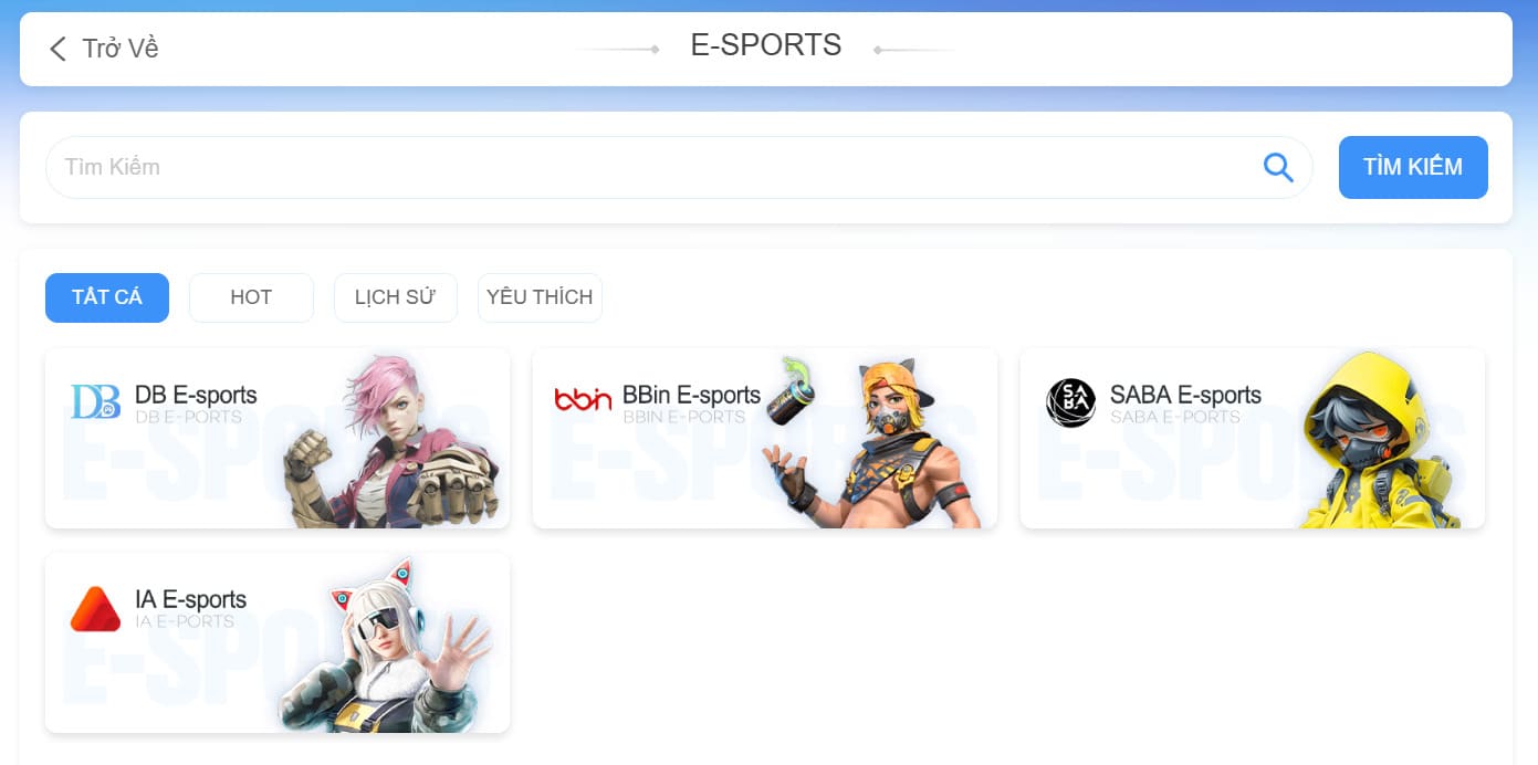 Sảnh cược esports 99kim